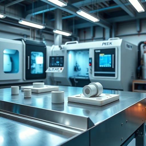 valve machined PEEK part surface finish machining in PEEK machined